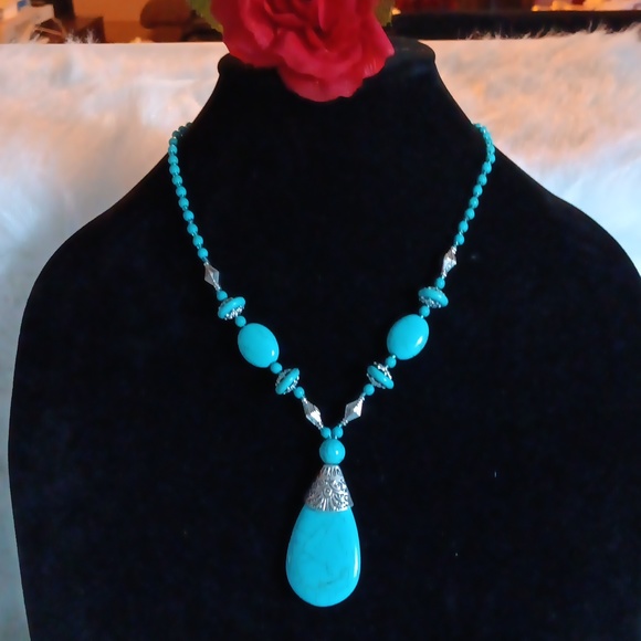 BOHEMIAN TURQUOISE NECKLACE - Picture 1 of 4